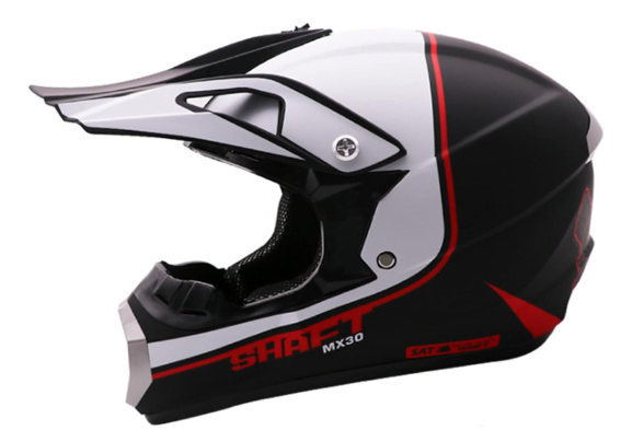 CASCA OFF-ROAD NEGRU-ALB HELMET SHAFT MX30 [1]