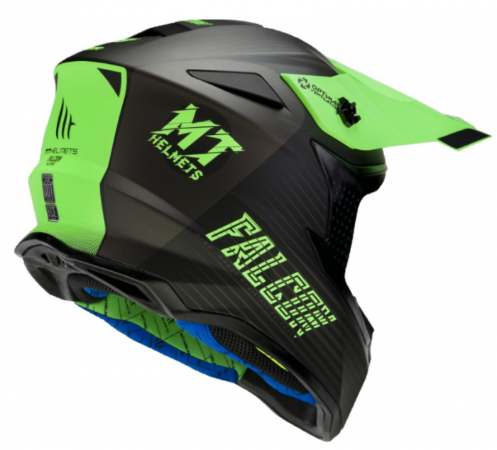 CASCA OFF-ROAD MT HELMETS NEGRU / VERDE - L [3]
