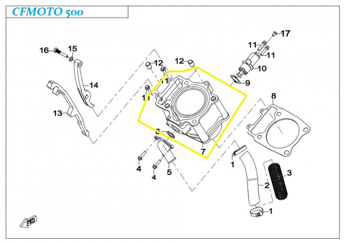 Cilindru CFMoto 500 2006-2014 [4]