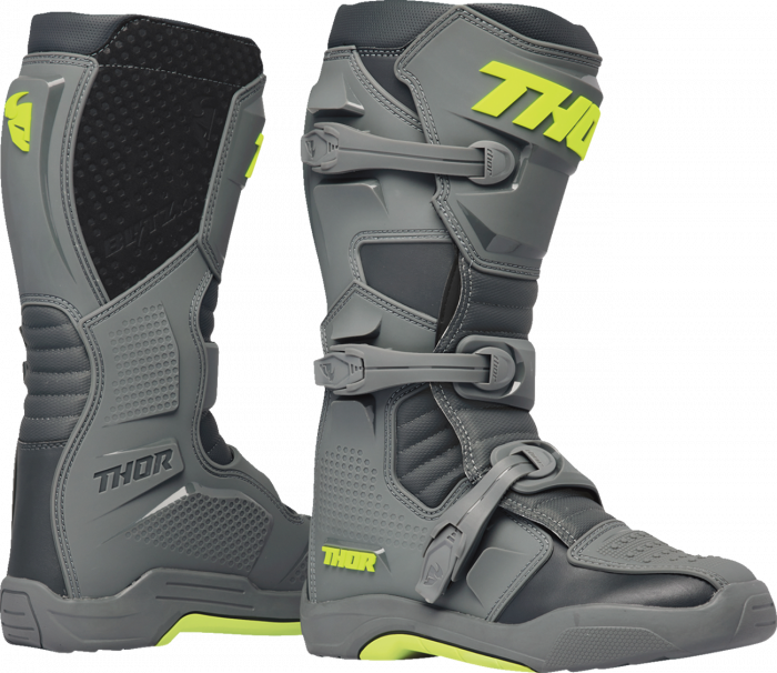 CIZME MOTO/ATV CULOARE GRI- VERDE FLUO BOOT BLITZ XR [1]