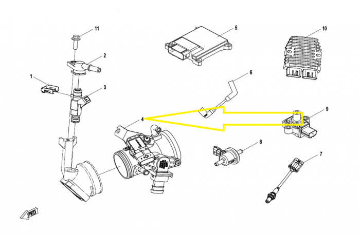 CLAPETA  ACCELERATIE CF500 CF520 CF550 0GRB-173000 16-20 [2]