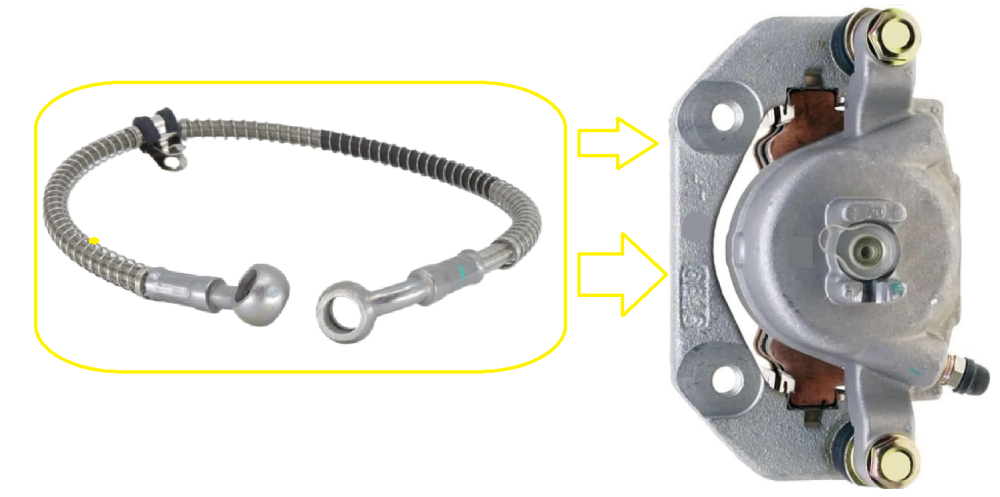 CONDUCTA FRANA FATA DREAPTA CFMOTO CFMOTO 400/450/520/550 2016-2022 [2]