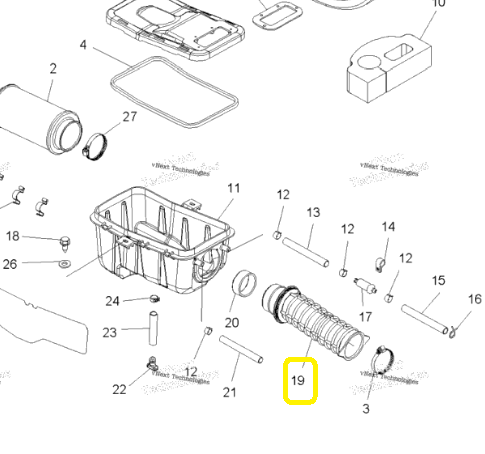 CONECTICA FILTRU AER CARBURATOR ( CLAPETA ACCELERATIE ) POLARIS SPORTSMAN 500 2006-2013 [2]