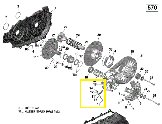 CONTRAGREUTATI VARIATOR CAN-AM OUTLANDER / RENEGADE 570 / 650 [3]