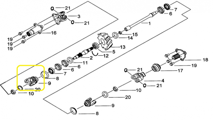 CUPLA CARDAN TGB BLADE / TARGET 425 [3]