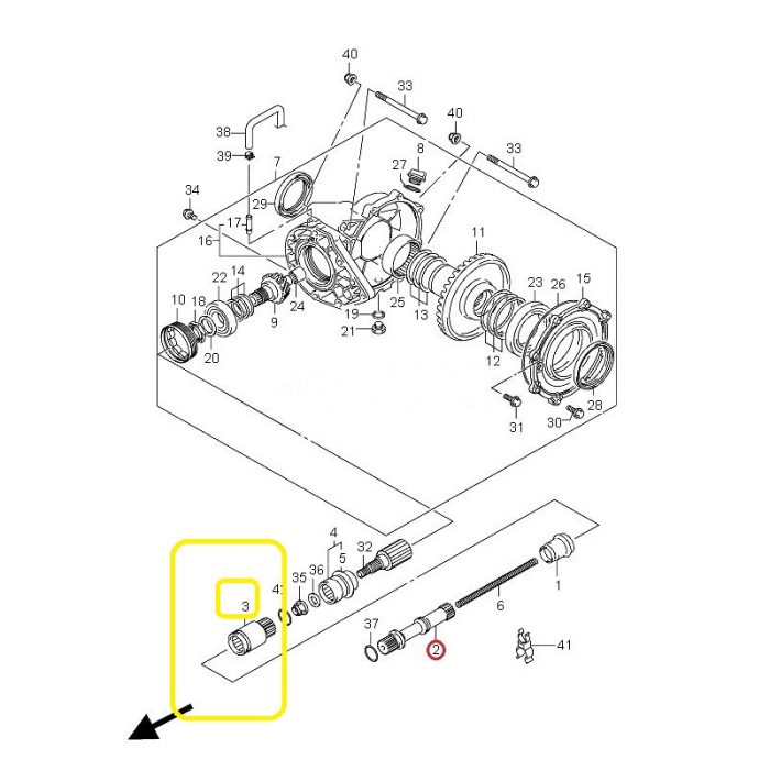 CUPLA CARDAN SPATE CARDAN SUZUKI LT-A 450/500/700 [4]