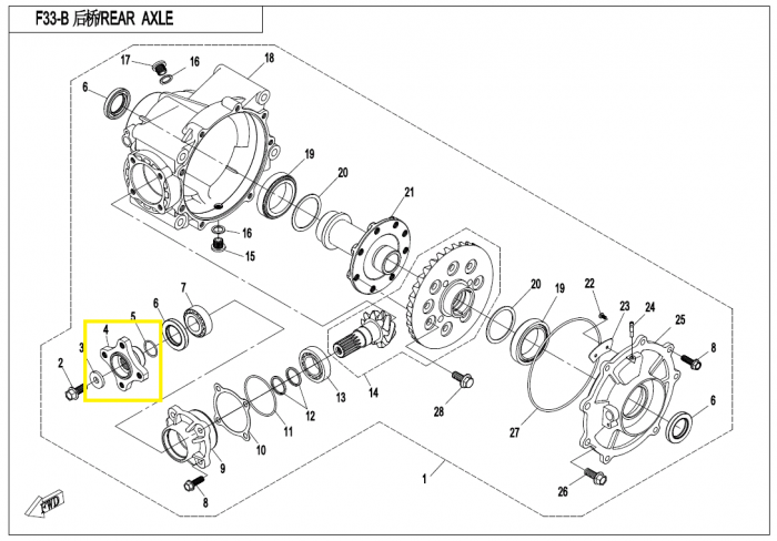 CUPLAJ CARDAN CFMOTO FATA / SPATE (GRUP) CFMOTO 450/500/600/800/1000 [3]