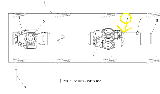CUPLAJ CARDAN FATA POLARIS SPORTSMAN 400/ 500 / 570 / 800 RANGER 500 / 570 /800  08-20 ECHIVALENT OEM  3235402, 2203698 [3]