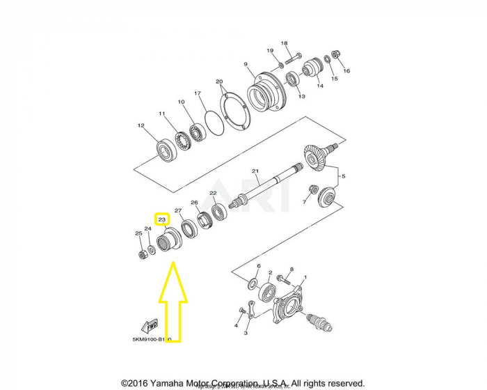CUPLAJ CARDAN FATA YAMAHA GRIZZLY 660 03-08 [3]