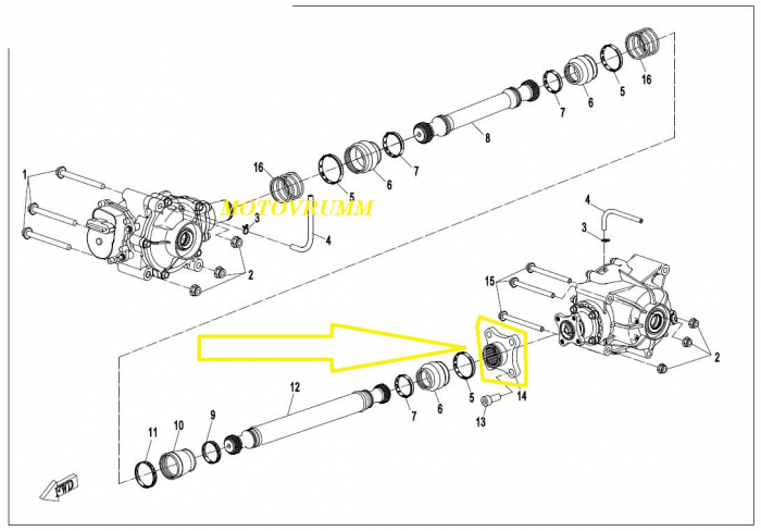 CUPLAJ CARDAN SPATE CFMOTO 400/450/500/520/550/600/625/800/850/1000 [9]