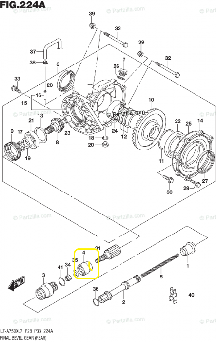 CUPLAJ CARDAN SPATE SUZUKI LT-A 750 (27171-31G60) [3]