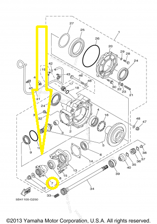 CUPLAJ CARDAN SPATE-GRUP YAMAHA GRIZZLY / RHINO 450 / 660 / 700 [4]
