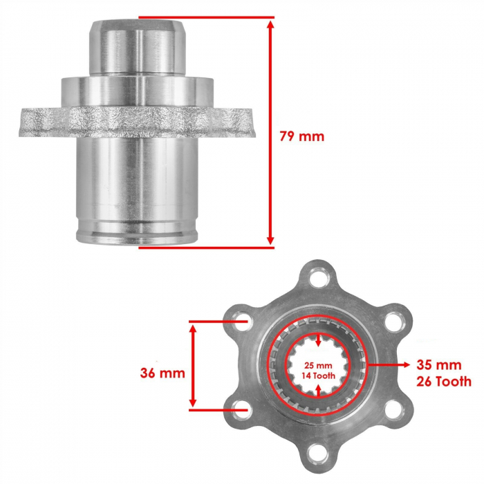 CUPLAJ CARDAN YAMAHA GRIZZLY 660 2002-2008 [4]