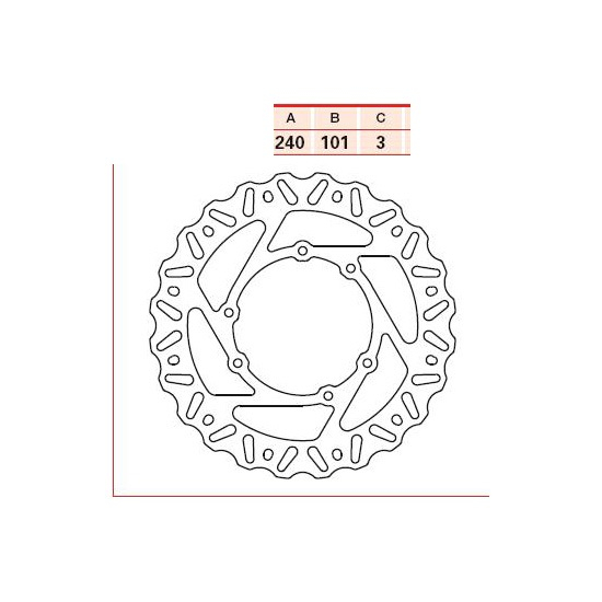 DISC FRANA  FATA  HONDA CR, CRF 125R/250/250R/250X/450R/450X/500R 1979-2018 [2]