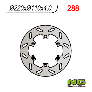 DISC FRANA SPATE APRILIA RS 125`92-96, RX 125`89-00, PEGASO 125`89-99, PEGASO 600-650`90-00 (220X110X4) [2]