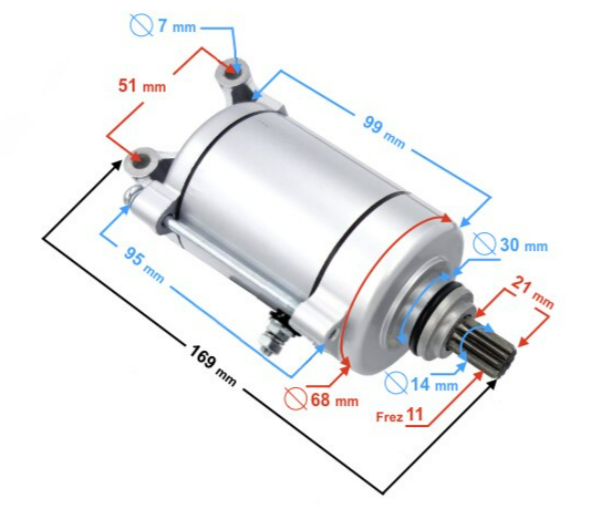 ELECTROMOTOR ATV 200CC BASHAN 11DINTI [6]