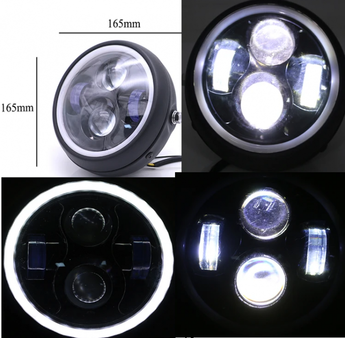 FAR LED / PROIECTOR MOTO CU SUPORT PENTRU FURCA FATA [4]