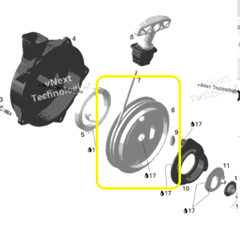 FULIE CUPLAJ PORNIRE CAN-AM OUTLANDER 330/400 03-14 / SKI-DOO SNOWMOBILE [3]