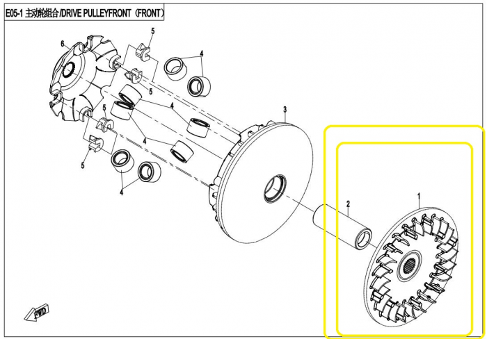 FULIE VARIATOR CFMOTO 500 / 625 / 800 2007-2016 ( HL) [3]