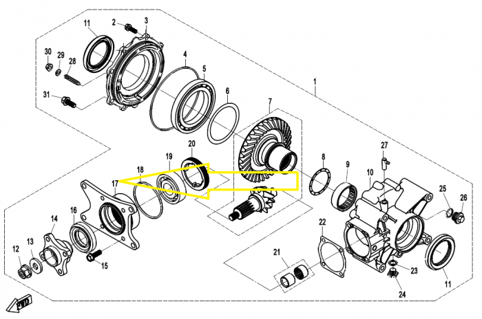 PRINDERE ETRIER GRUP SPATE CFMOTO 400/450/500/550/600/625/800 07-22 [3]
