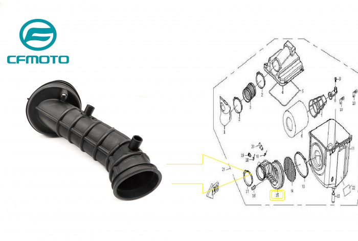 GALERIE ADMISIE CFMOTO FILTRU AER- CARB(CORP INJECTIE) CFMOTO 625 X6 [2]