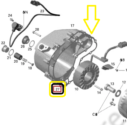 GARNITURA CAPAC ALTERNATOR CAN-AM OUTLANDER / RENEGADE 500/570/650/800/850/1000 [3]