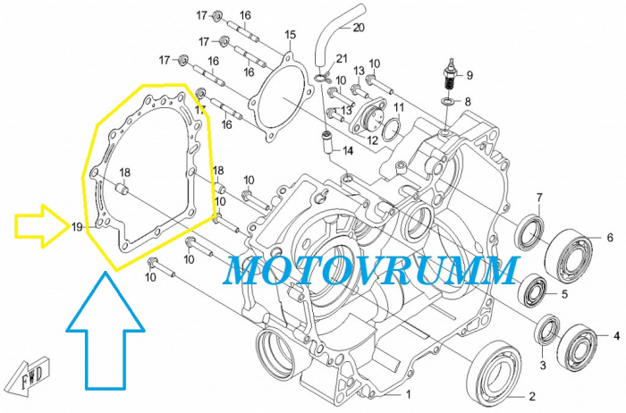 GARNITURA AMBREIAJ CFMOTO 500 / 625 [3]