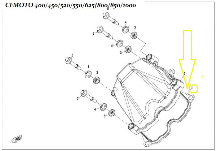 GARNITURA CAPAC CULBUTORI CFMOTO 400/450/520/550/625/800/850/1000 2012-2023 [3]