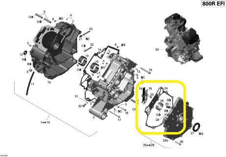 GARNITURA TRANSMISIE CAN-AM 570/650/800/850/1000  V-TWIN  G1 / G2 [3]