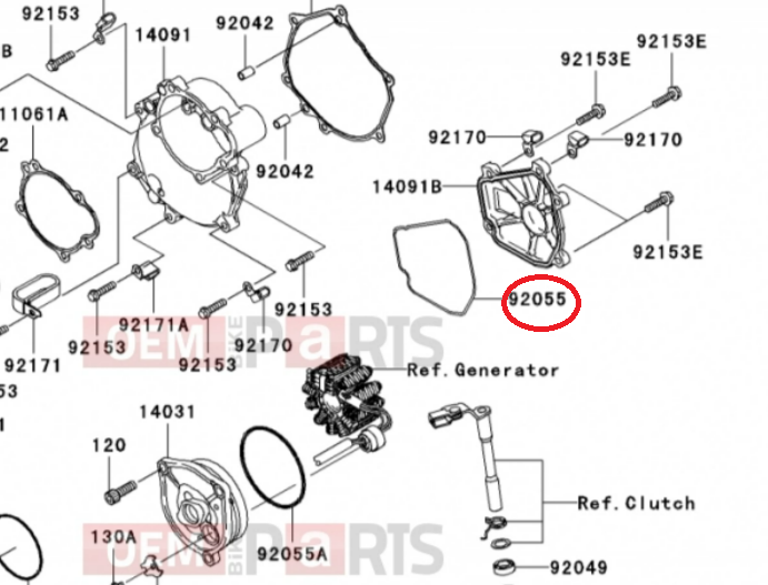 GARNITURA CAPAC MAGNETOU KAWASAKI NINJA ZX-10R 2004-2005 [3]