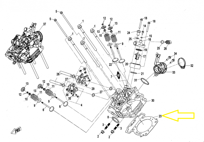 GARNITURA CHIULOASA CFMOTO 400 500 600 800 850 1000 2012-2024  ATV/UTV/SSV [3]