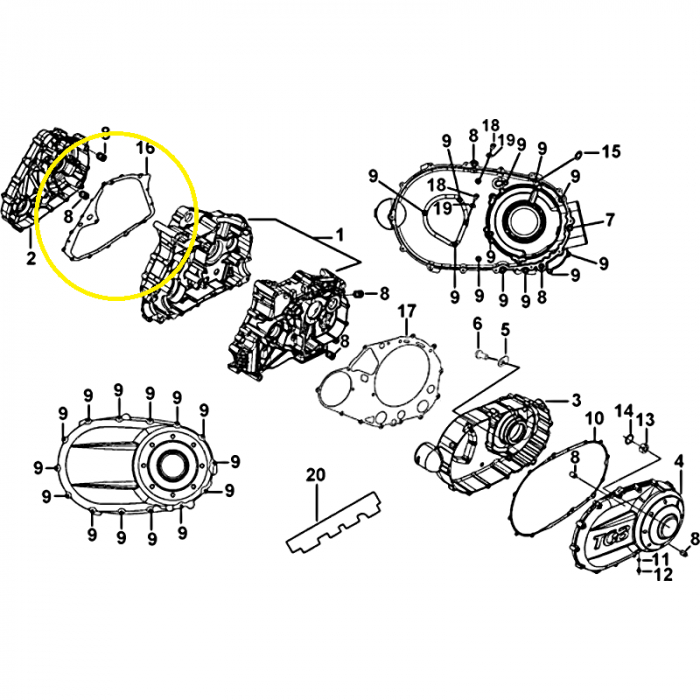 GARNITURA MAGNETOU / APRINDERE TGB BLADE/TARGET 425/500/525/550/600 LTX OEM [3]
