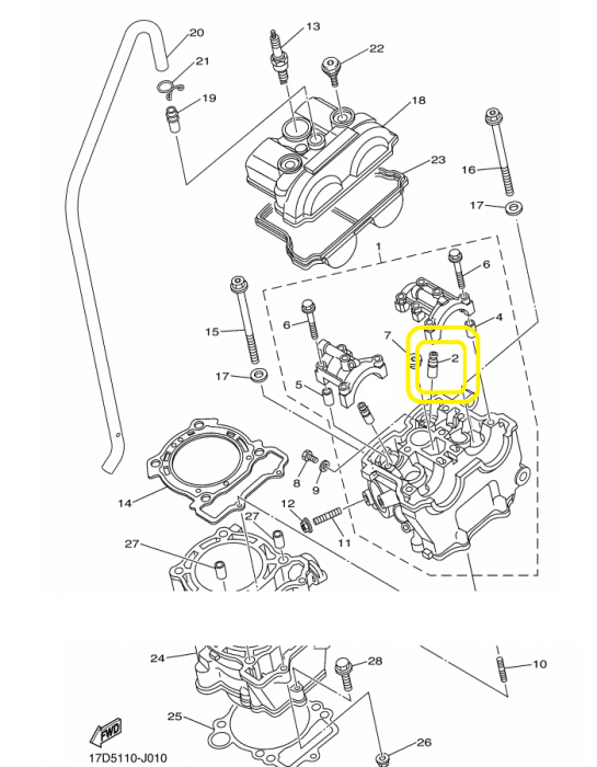 GHID SUPAPA ADMISIE YAMAHA YZ250F/ WR250F 2001-2013 4T [2]