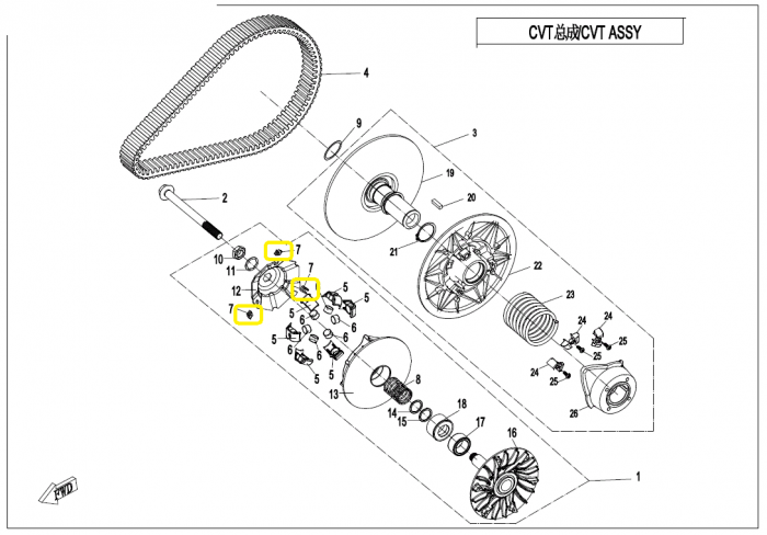 CULISANTE VARIATOR CFMOTO 0GR0-051006 [5]