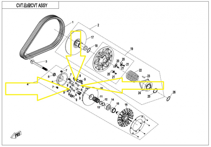 GREUTATE SLIDER VARIATOR CFMOTO CFORCE / UFORCE 400/450/520/550/600/800/850/1000 2016-> [3]