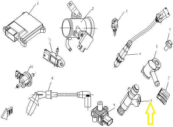 INJECTOR CF MOTO 600/625 2010-2016 ORIGINAL CFMOTO [5]
