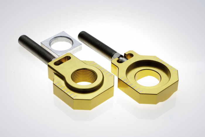 INTINZATOR AX SPATE ACCEL CU SURUB KTM SX / SXF / EXC 125-530 '08 -'12, EXC / EXCF '08 -'19 (DIAM 20MM) CULOARE AUR (SET 2BUC) [1]