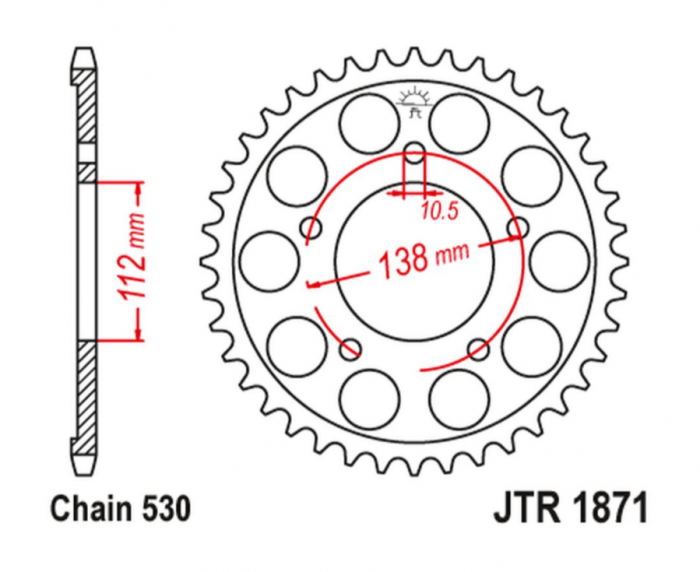 PINION SPATE YAMAHA YAMAHA R6 '99 -'02 [2]