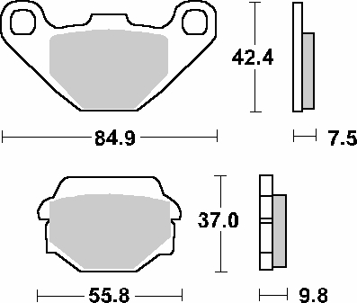 PLACUTE KAWASAKI KDX 200 '89-'92, KL 650 '87-'89, KLR 650 '95-'07, KMX 125 '86-'03, KX 125 '87- '88, SUZUKI LT-A/F 500 VINSON '02-'07 [2]