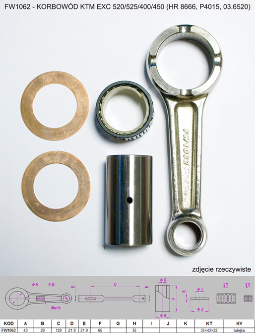 KIT BIELA KTM EXC 520/525/450 [1]