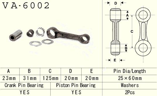 KIT BIELA YAMAHA YZ 250 '90-'98 / WR 250 91-97 2T [2]