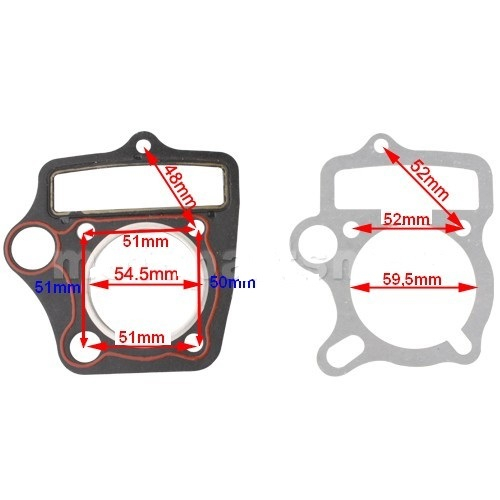 KIT GARNITURI CROSS 125 PISTON 54MM [1]