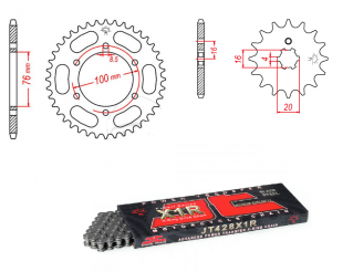 KIT LANT YAMAHA YZF-R 125 08-21 / MT-125  STD [2]