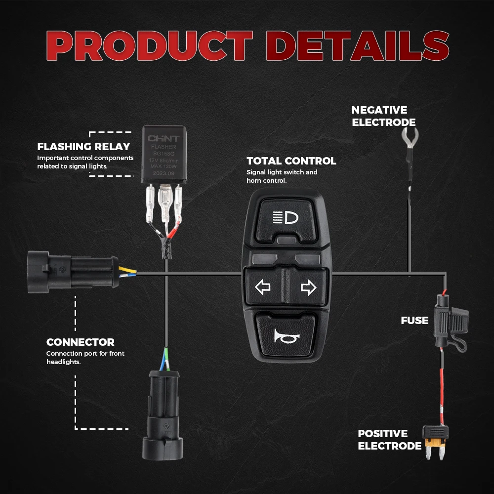 KIT MONTAJ SEMNALIZARI ATV / QUAD / MOTO [2]