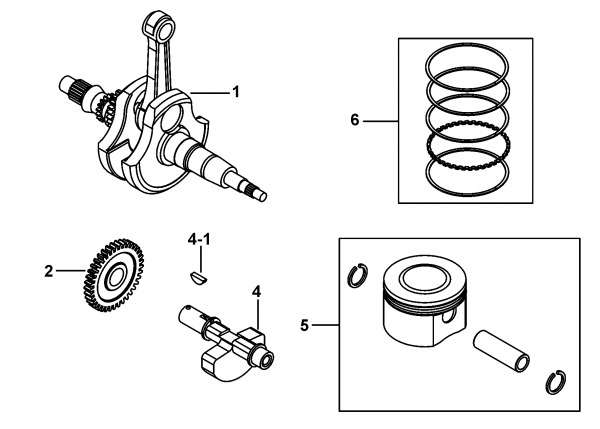 KIT PISTON SI SEGMENTI TGB BLADE/TARGET 525 550 OEM [2]