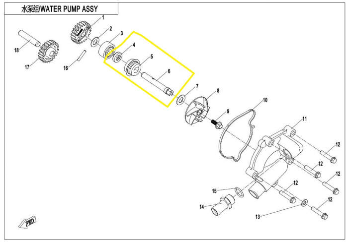 KIT POMPA APA CFMOTO CFORCE / ZFORCE / UFORCE 800/820/850/950/1000 2017-2024 [2]