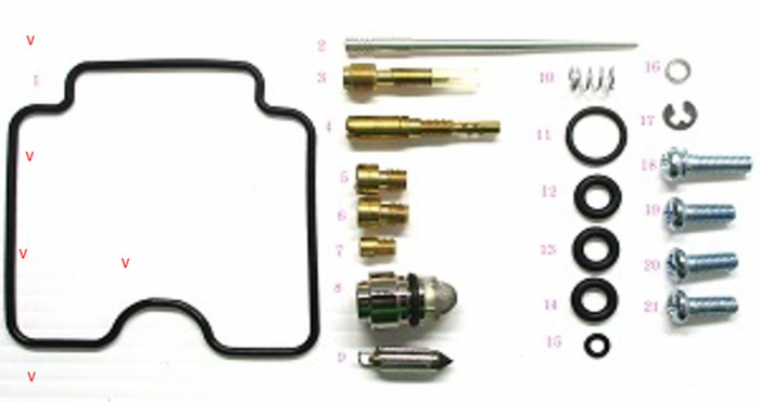 KIT REPARATIE CARBURATOR YAMAHA YFM 350FA BRUIN '06, YFM 350 GRIZZLY '07-'14, YFM 35X WOLVERINE '06-'09 [2]