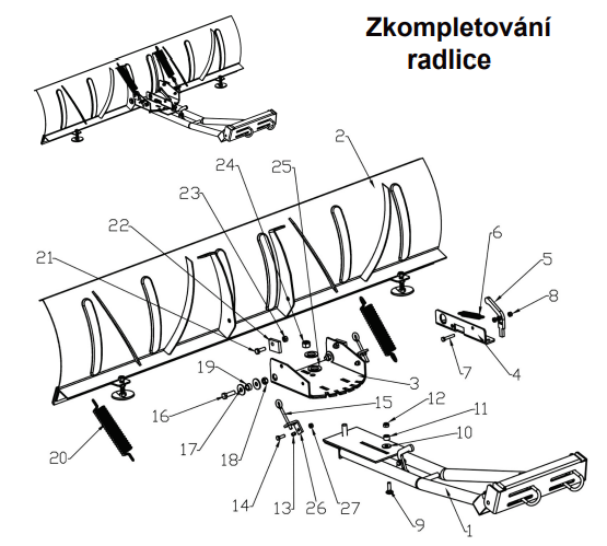 LAMA ZAPADA ATV / PLUG ZAPADA ATV OTEL 150CM CU PRINDERE INCLUSA [10]