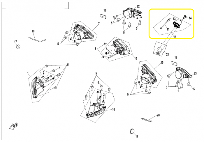 LAMPA NUMAR SPATE CFMOTO 400/450/500/520/550/625/800/1000 [4]