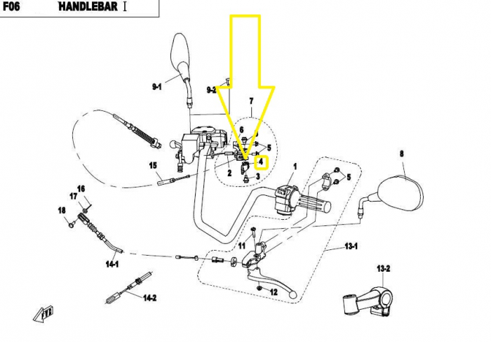 MANETA FRANA PARCARE CFMOTO CFORCE 625 / 850 / 800 / 1000 11-23 [3]